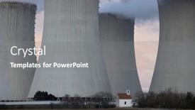  Presentation with nuclear power - PPT theme enhanced with nuclear-power-station-dukovany-vysocina background and a gray colored foreground