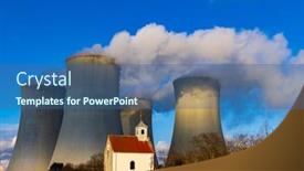  Presentation with nuclear power - Audience pleasing slide set consisting of nuclear-power-station-dukovany-vysocina backdrop and a ocean colored foreground