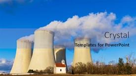  Presentation with nuclear power - Beautiful PPT layouts featuring nuclear-power-station-dukovany-vysocina backdrop and a light blue colored foreground