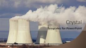  Presentation with nuclear power - Presentation theme enhanced with nuclear-power-station-dukovany-vysocina background and a light gray colored foreground