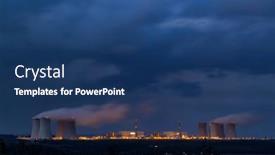  Presentation with nuclear - Slide deck enhanced with nuclear-power-station-dukovany-vysocina background and a ocean colored foreground
