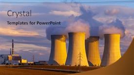  Presentation with nuclear power - Slides enhanced with nuclear-power-station-dukovany-vysocina and a light blue colored foreground