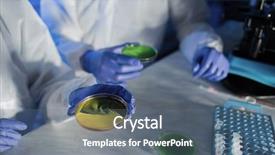  Presentation with terrorism - Presentation theme having nuclear terrorism - close up of scientists background and a gray colored foreground