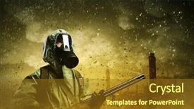  Presentation with nuclear disaster - Colorful theme enhanced with call center - travel insurance claim form concept backdrop and a light gray colored foreground