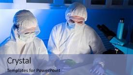  Presentation with nuclear chemistry - Beautiful slide set featuring nuclear terrorism - science chemistry and people concept backdrop and a teal colored foreground