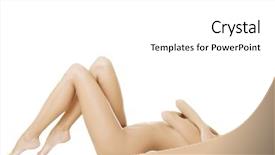  Presentation with sexy - Slide set featuring nude - sexy fit naked woman background and a white colored foreground