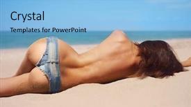  Presentation with woman nude body - PPT layouts with nude beautiful woman background and a light blue colored foreground