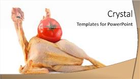  Presentation with tomato - Amazing PPT layouts having nude chicken lying and holding backdrop and a  colored foreground