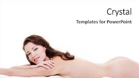  Presentation with mind and body balance - Presentation enhanced with nude girl - beautiful bare body background and a white colored foreground