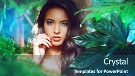  Presentation with beautiful green - Cool new PPT theme with nude girl - beautiful young woman backdrop and a  colored foreground