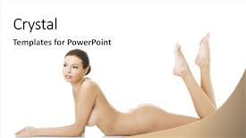  Presentation with skin and wound healing - Presentation design consisting of nude girl - sexy fit naked woman background and a white colored foreground