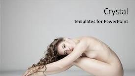  Presentation with woman nude erotic - PPT theme with nude sexy beautiful woman background and a light gray colored foreground