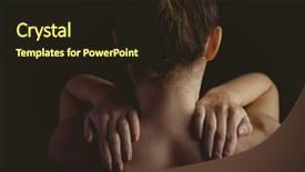  Presentation with black woman at gas station - Audience pleasing PPT theme consisting of nude woman with a shoulder backdrop and a  colored foreground