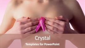  Presentation with breast cancer diagnosis - Colorful presentation theme enhanced with nude woman with breast cancer backdrop and a  colored foreground