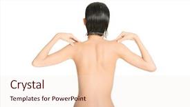  Presentation with woman nude erotic - Presentation theme featuring nude woman with perfect bode background and a  colored foreground