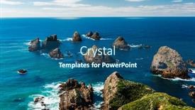  Presentation with new zealand - Slide deck featuring nugget-point-is-located background and a ocean colored foreground