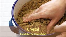  Presentation with rice bran - Presentation theme consisting of nukadoko salted rice bran background and a tawny brown colored foreground