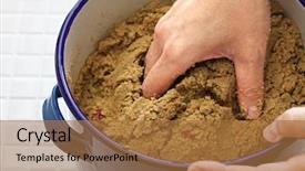  Presentation with rice bran - Cool new PPT layouts with nukadoko salted rice bran backdrop and a coral colored foreground