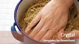  Presentation with rice bran - PPT layouts enhanced with nukadoko salted rice bran background and a coral colored foreground