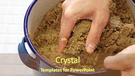  Presentation with rice bran - PPT theme consisting of nukadoko salted rice bran background and a tawny brown colored foreground