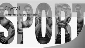  Presentation with hunting conceptual outdoor sports - Cool new PPT layouts with nuke - conceptual collage of sports photos backdrop and a light gray colored foreground