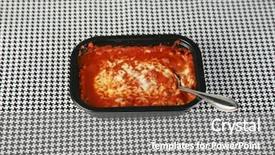  Presentation with black white program - Slides with nuke - hot fresh from the microwave background and a gray colored foreground