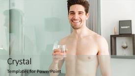  Presentation with drinking water - Beautiful PPT layouts featuring nuke - portrait of a cheerful naked backdrop and a light gray colored foreground