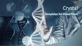  Presentation with research study - PPT theme consisting of nulleotide - biochemistry study and research mixed background and a ocean colored foreground