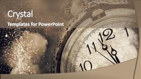  Presentation with snowflakes - Beautiful slide set featuring roman number - new year's at midnight backdrop and a violet colored foreground