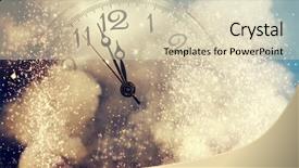  Presentation with old way new way - Slide deck featuring roman number - new year's at midnight background and a  colored foreground