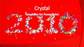  Presentation with star red - Presentation enhanced with number 2010 on red background background and a crimson colored foreground