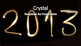  Presentation with new year - Colorful presentation theme enhanced with number 2013 as the new backdrop and a black colored foreground