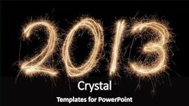  Presentation with black diamond silver glitter sparkle - Beautiful slide deck featuring number 2013 written with real backdrop and a black colored foreground