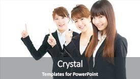  Presentation with asian - Presentation theme featuring number 3 - beautiful asian businesswomen isolated background and a dark gray colored foreground
