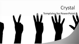  Presentation with racism white hands in modern - Cool new slides with number 3 - hands isolated on a white backdrop and a white colored foreground