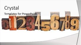  Presentation with arabic - Cool new PPT theme with number 3 - ten arabic numerals zero backdrop and a white colored foreground