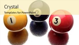  Presentation with three - Presentation with number 3 - three pool balls background and a blonde colored foreground