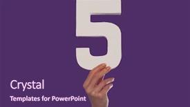  Presentation with measurement - Slides consisting of character counts - female hand holding up background and a violet colored foreground