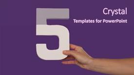  Presentation with number - Cool new presentation design with arabic lietrature - female hand holding up backdrop and a violet colored foreground