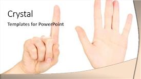  Presentation with potter hands making in clay - Beautiful PPT theme featuring number 6 - hands making signs isolated backdrop and a  colored foreground