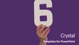  Presentation with measurement - PPT theme with number 6 against a purple background and a violet colored foreground