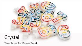  Presentation with white candles - Amazing theme having number 7 - birthday candles isolated backdrop and a sky blue colored foreground