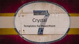  Presentation with old - Amazing slide set having number 7 - old painted signs with numerals backdrop and a  colored foreground