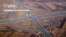  Presentation with highway - Audience pleasing slide deck consisting of number 8 and infinity backdrop and a gray colored foreground