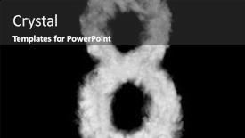  Presentation with eight - Audience pleasing theme consisting of number-eight-made-of-white backdrop and a dark gray colored foreground