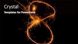  Presentation with eight - Presentation consisting of number-eight-written background and a wine colored foreground