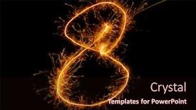  Presentation with eight - Audience pleasing presentation theme consisting of number-eight-written backdrop and a wine colored foreground