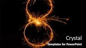  Presentation with eight - Colorful presentation design enhanced with number-eight-written backdrop and a black colored foreground