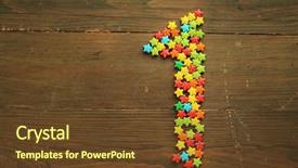  Presentation with shape - Audience pleasing slides consisting of number one made with star backdrop and a tawny brown colored foreground