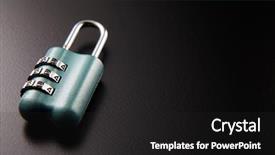  Presentation with combination lock - Beautiful slide set featuring number pad lock backdrop and a dark gray colored foreground
